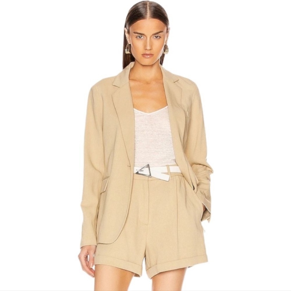 Nili Lotan Sophia Jacket in Khaki size 4 Single Breasted Fitted Blazer